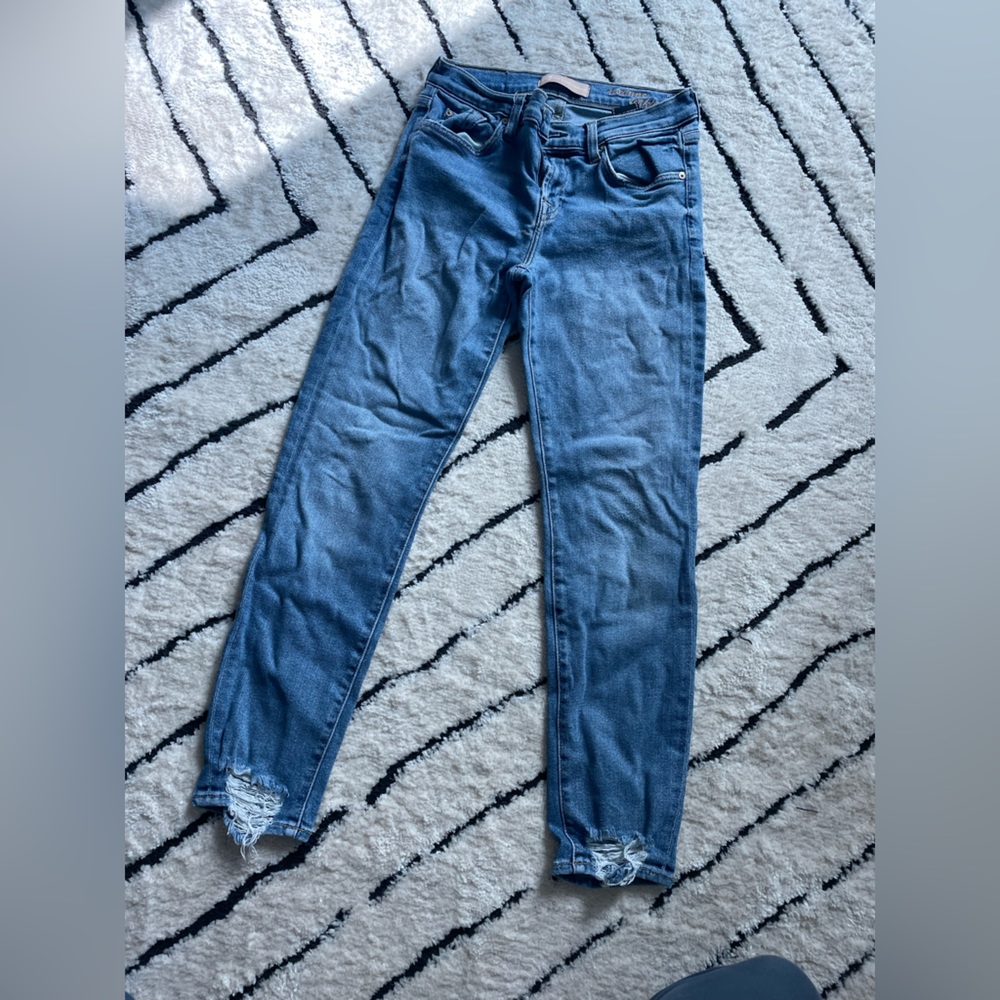 7 for all mankind. Ankle Luxe vintage. Soft denim. Mid rise / ankle fit.